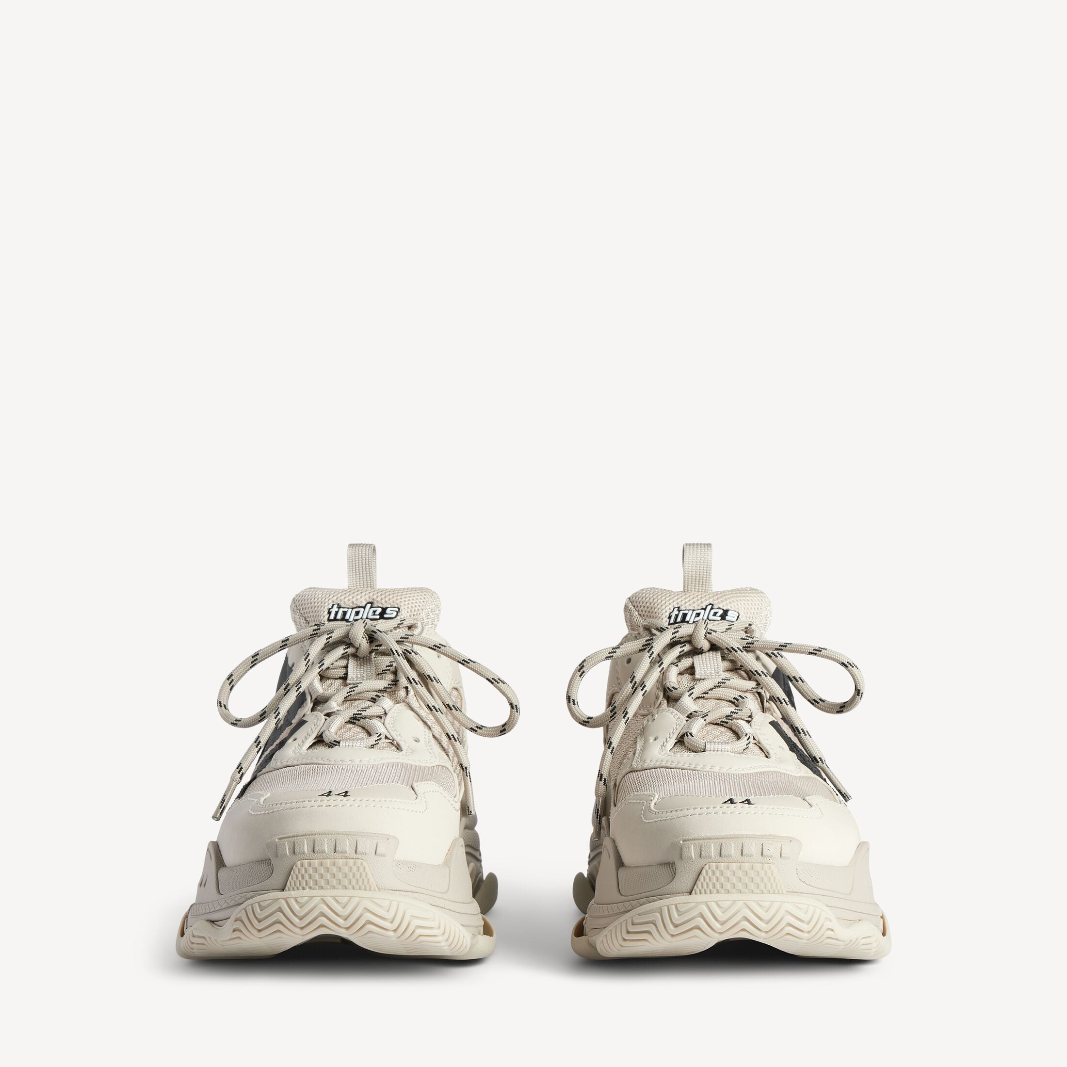 TRIPLE S TAPE SNEAKER IN BEIGE/BLACK