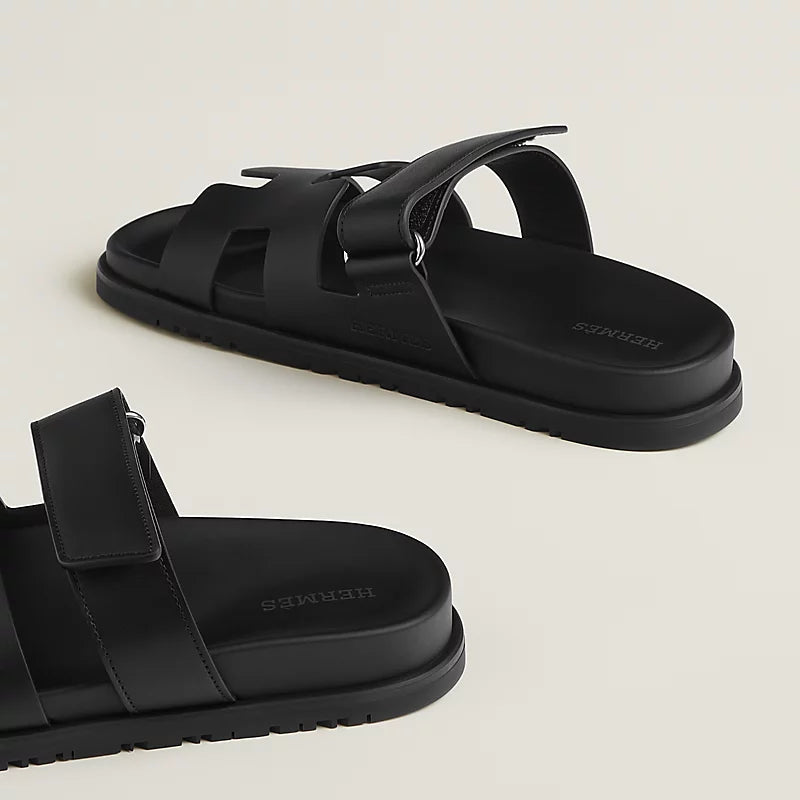 Hermes black sandals