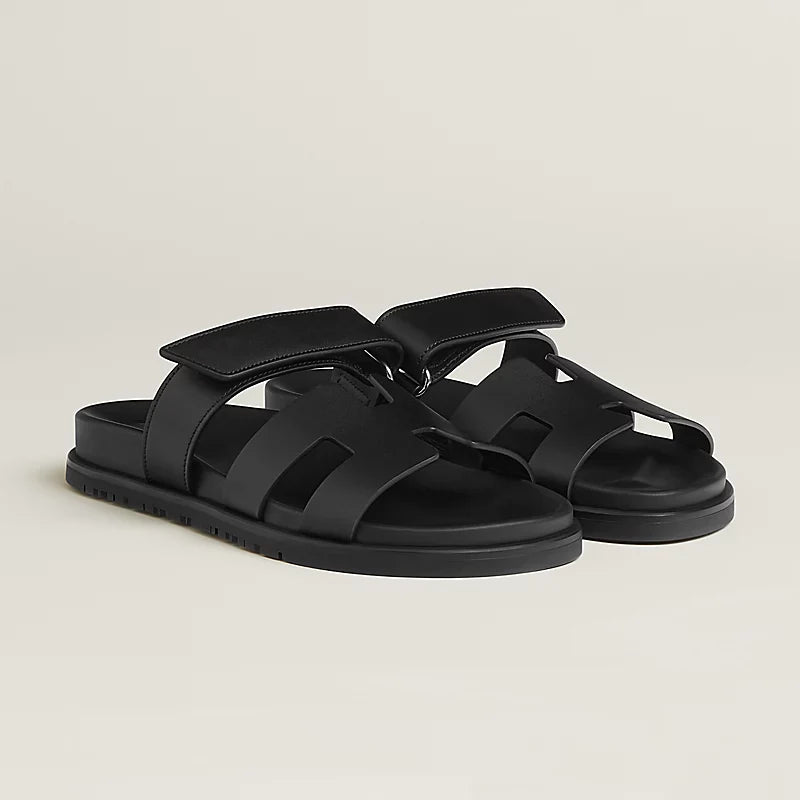 Hermes black sandals
