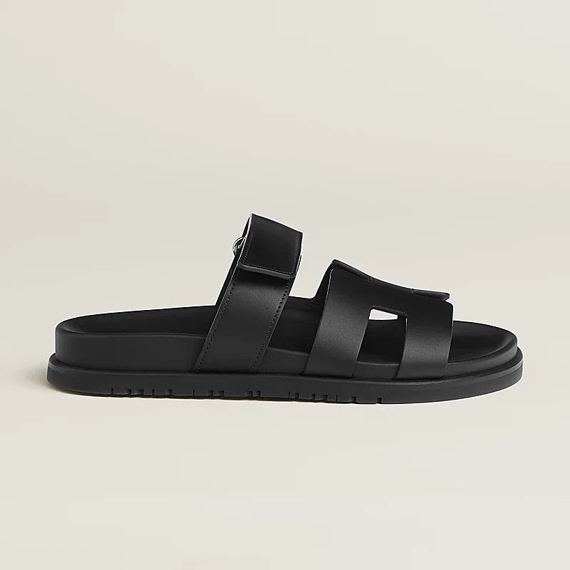 Hermes black sandals