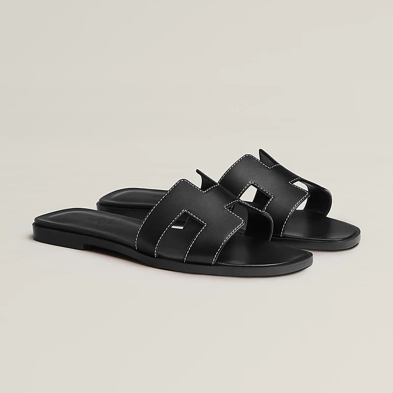 Hermes black sandals